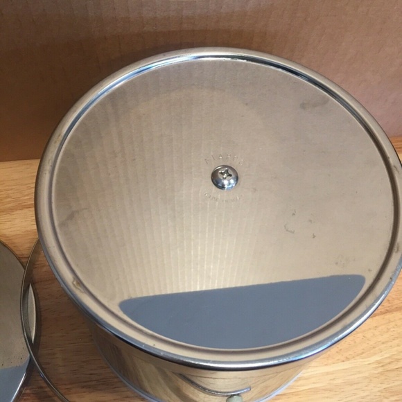 Vintage ICE BUCKET Silver Mid Century Modern MCM - Picture 4 of 7